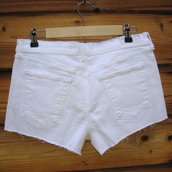 NWT J Brand White Md Rise Cut Off Shorts - Picture 8 of 11